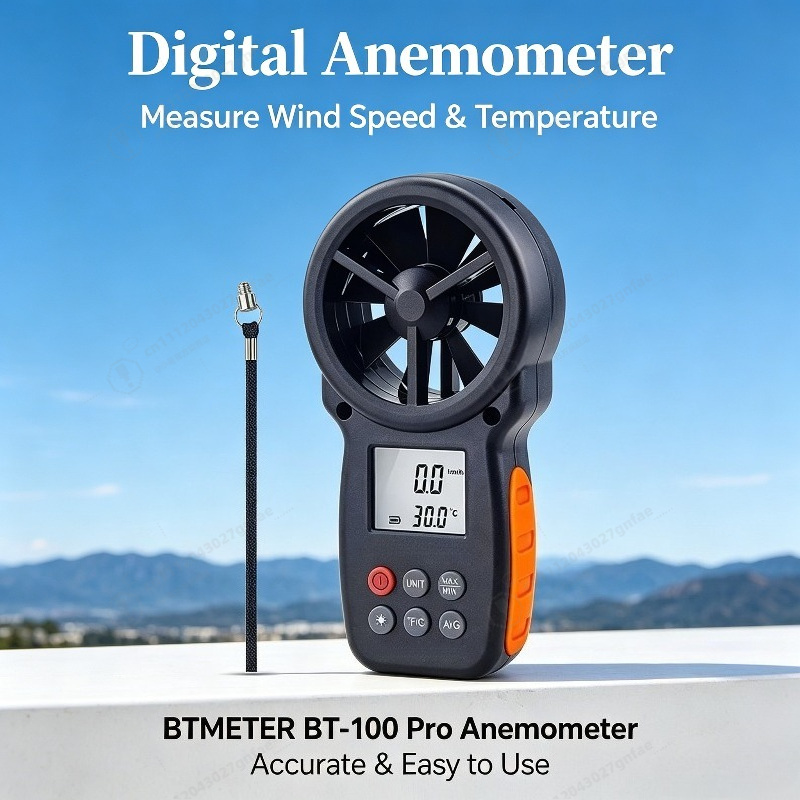 BT-100 Digital Anemometer Hand - đánh giá và giá Anemometer Wind Speed
